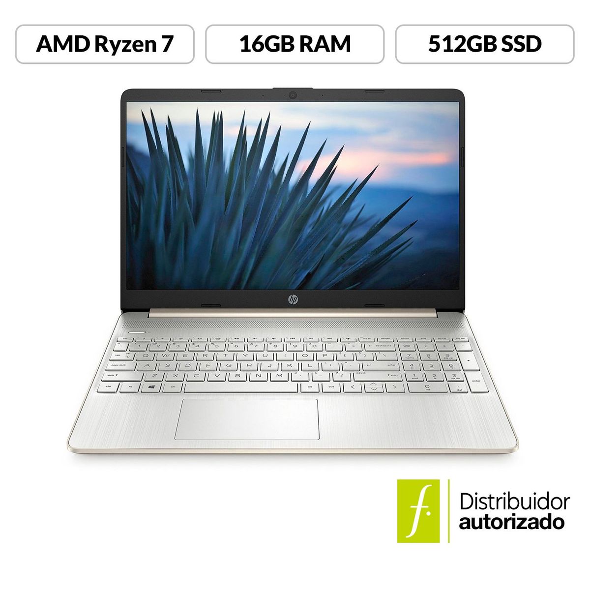 HP - Portátil Hp AMD RYZEN R7 16GB 512GB Windows 11 home 15.6 pulgadas 15-ef2500la