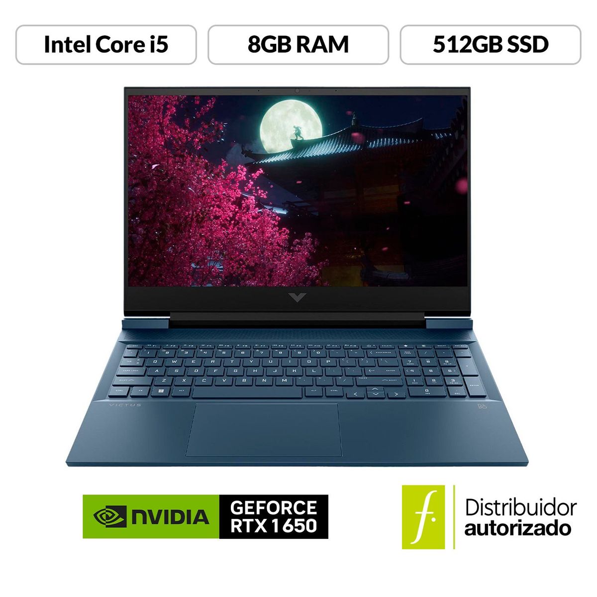 HP - Portátil Gamer HP Victus 16 | GeForce Gtx 1650 |  Intel Core i5 | 8GB RAM | 512GB SSD Almacenamiento | Windows 11 | 16.1 pulgadas | d0504la | Computador Portátil