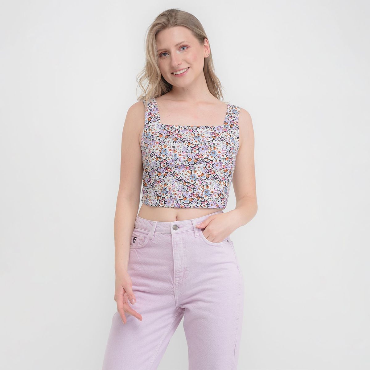 SYBILLA - Top esqueleto para Mujer Sin mangas de Algodón Sybilla