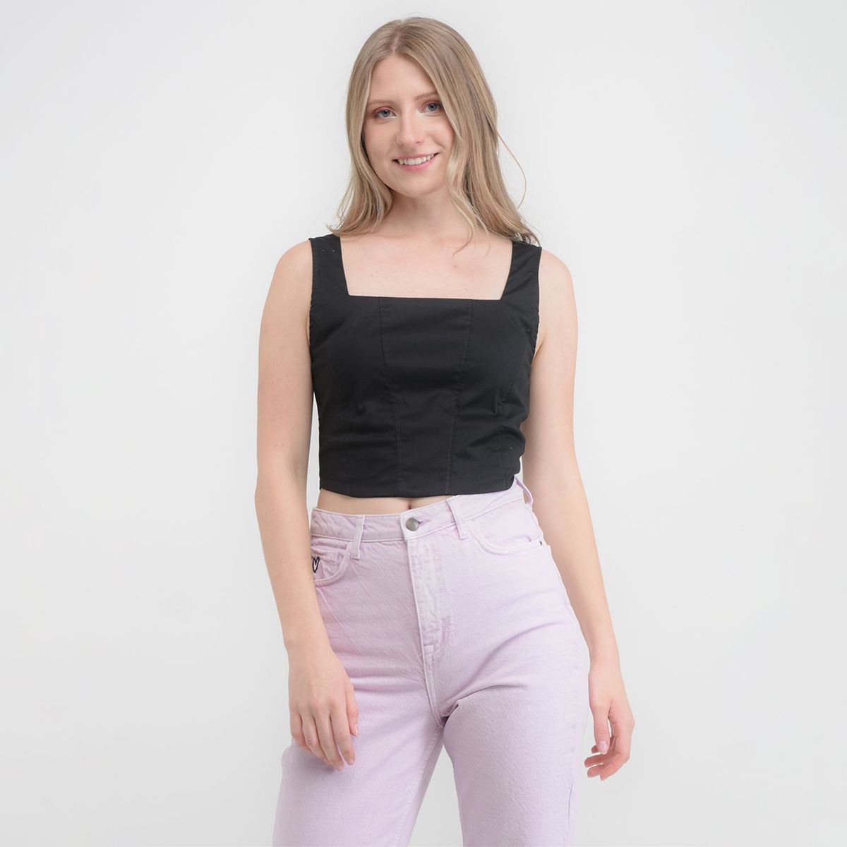 SYBILLA - Top esqueleto para Mujer Sin mangas de Algodón Sybilla