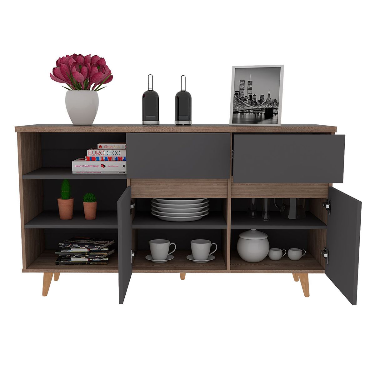 RTA MUEBLES - Bifé Moderno 2 Puertas 79 x 41 cm RTA Design - Mueble