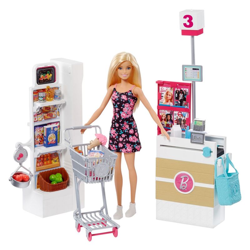 BARBIE - Muñeca Barbie: Super mercado Barbie