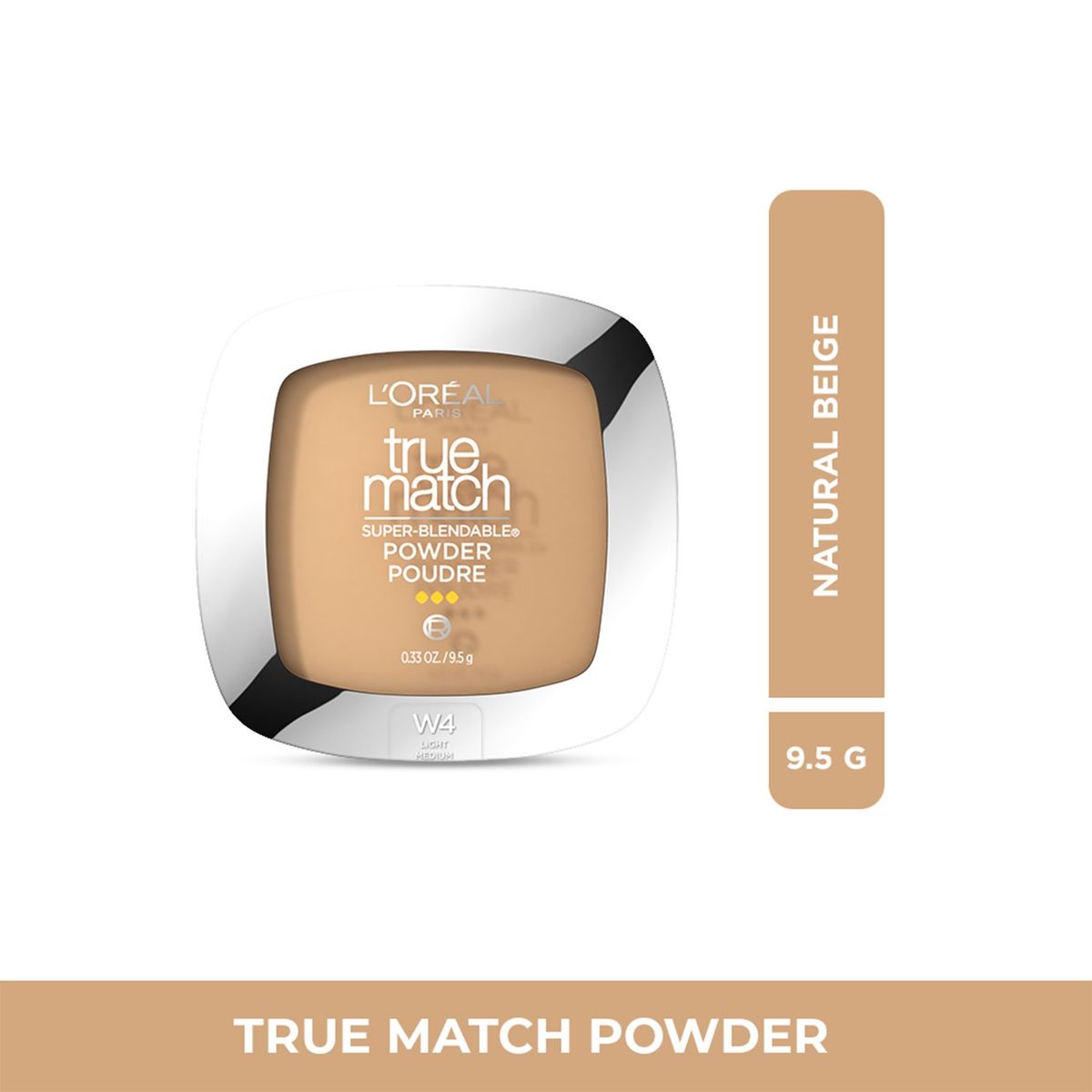 LOREAL PARIS - Polvo compacto Compacto TRUE MATCH POWDER NATURAL BEIGE W4 Loreal 9.5 g