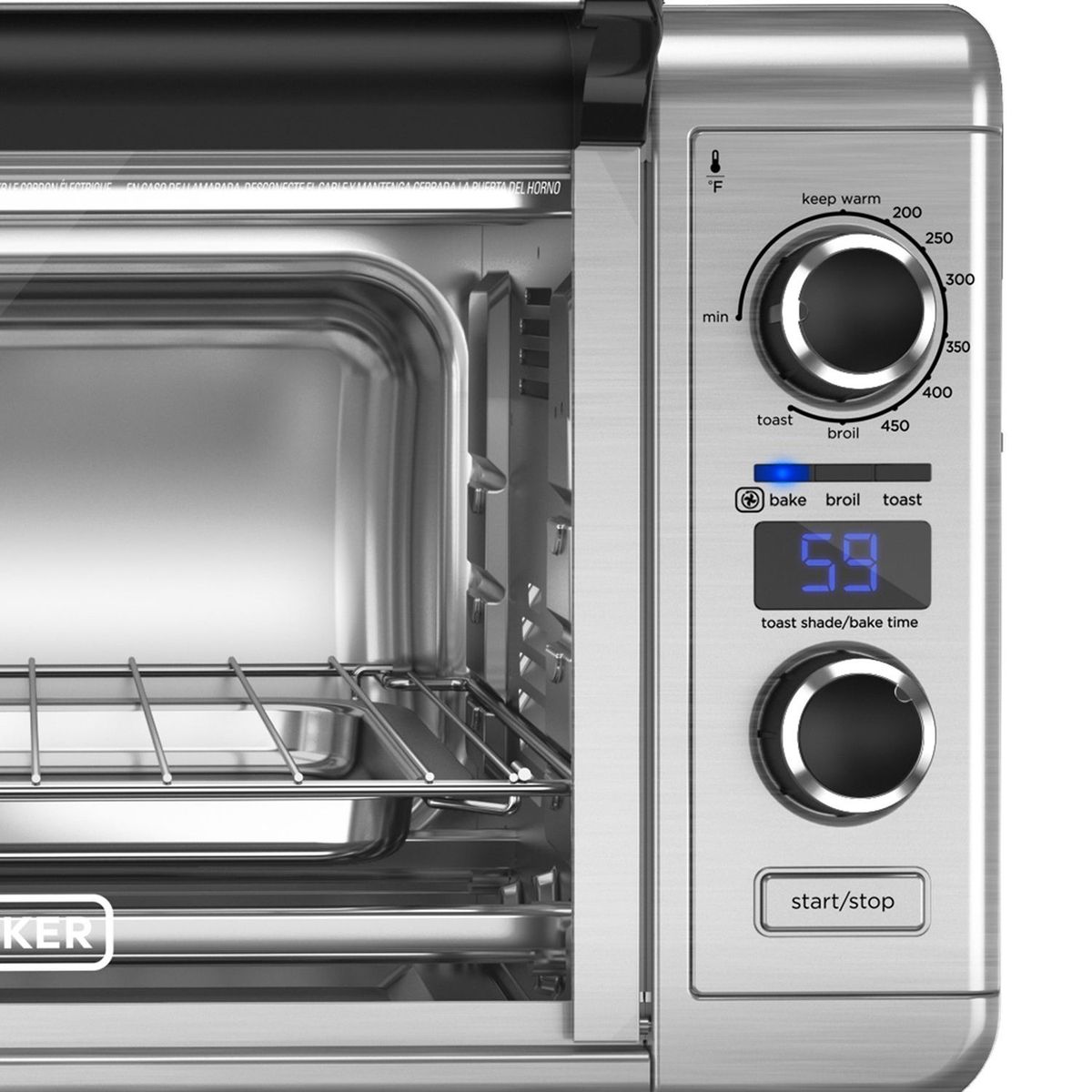 BLACK+DECKER - Horno eléctrico Black & Decker 24 Lt TOD3300SSD