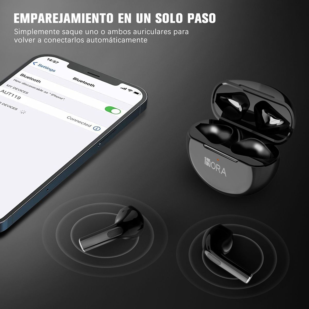 1 HORA - Audífono de diadema 1HORA Bluetooth AUT119