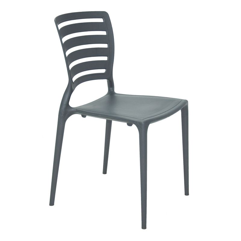 TRAMONTINA - Silla de Comedor Moderna en Polipropileno Gris (Incluye 1 Silla) Tramontina