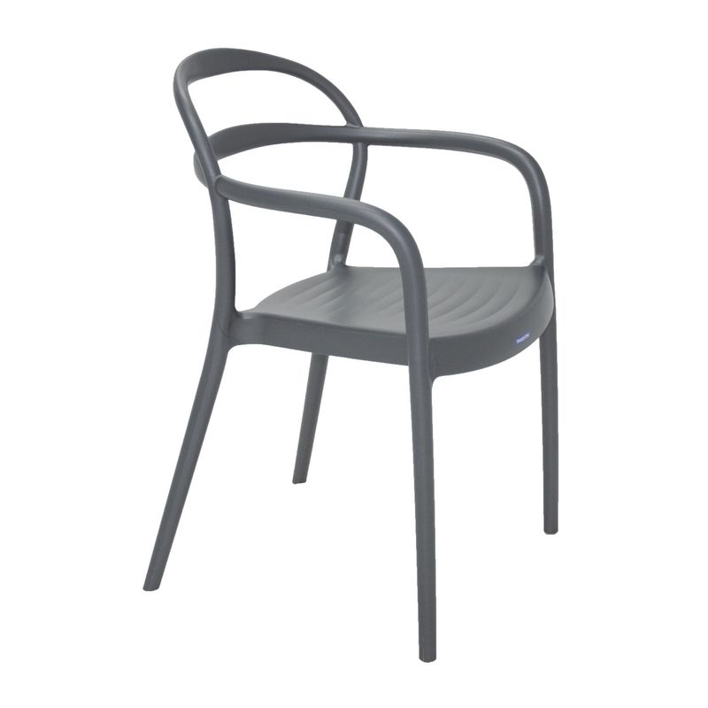 TRAMONTINA - Silla de Comedor Moderna en Polipropileno Gris (Incluye 1 Silla) Tramontina