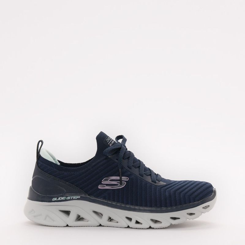 SKECHERS - Tenis Skechers Mujer - Zapatos Skechers Dama. Tenis azules cómodos Skechers para mujer. Zapatillas moda Cross training Glide-step