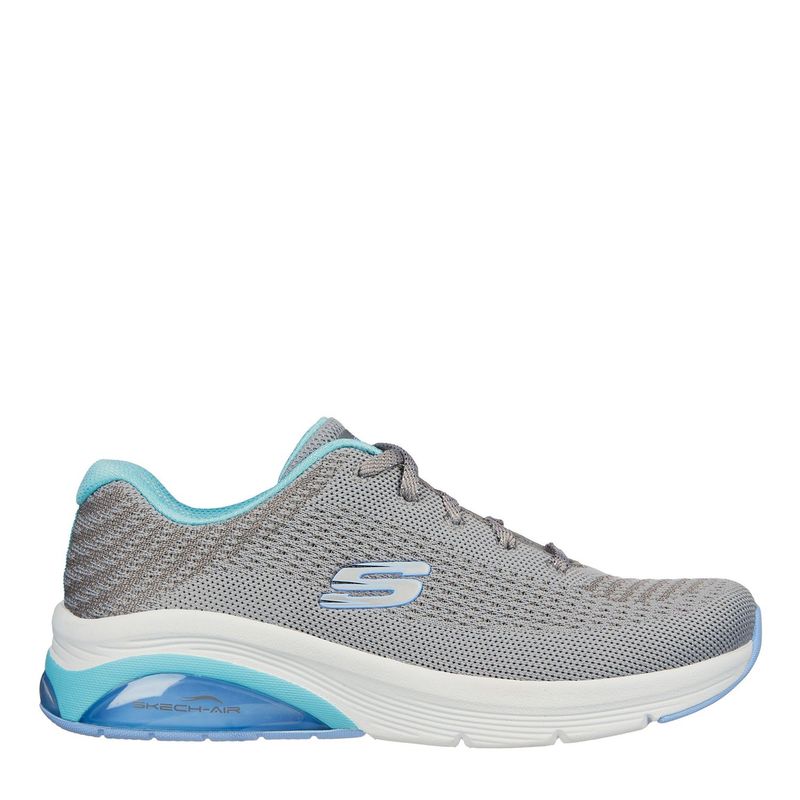 SKECHERS - Tenis Skechers Mujer - Zapatos Skechers Dama. Tenis grises cómodos Skechers para mujer. Zapatillas moda Cross training Skech-air Extreme 2.0