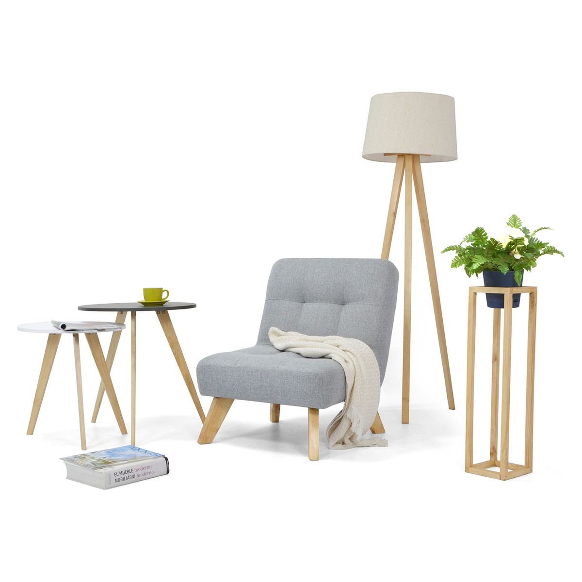 MICA - Poltrona Moderna Tela Prato 80 x 70 x 75 cm Mica - Mueble