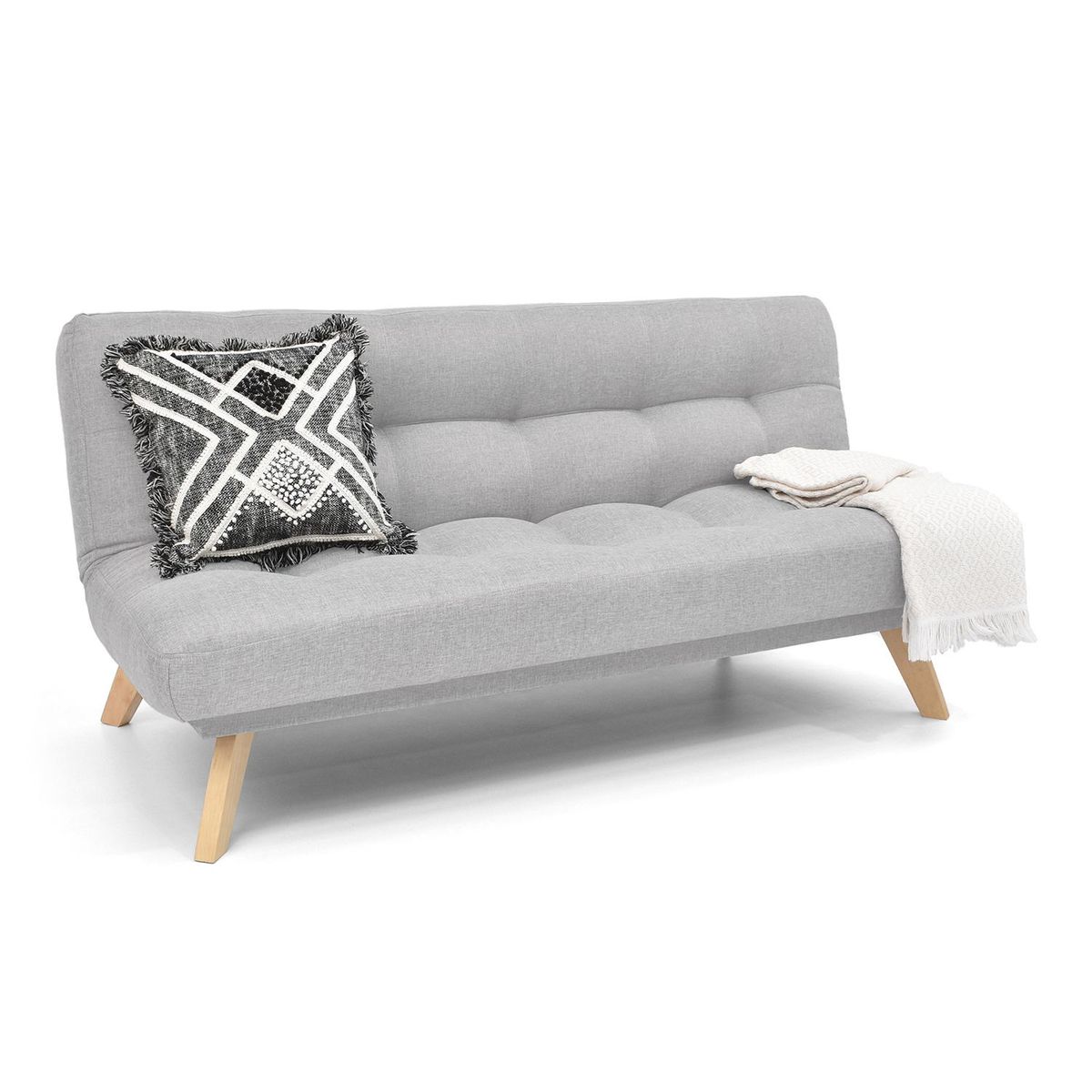 MICA - Sofá Cama Moderno en Tela 3 Puestos Prato 180 x 85 x 100 cm Mica