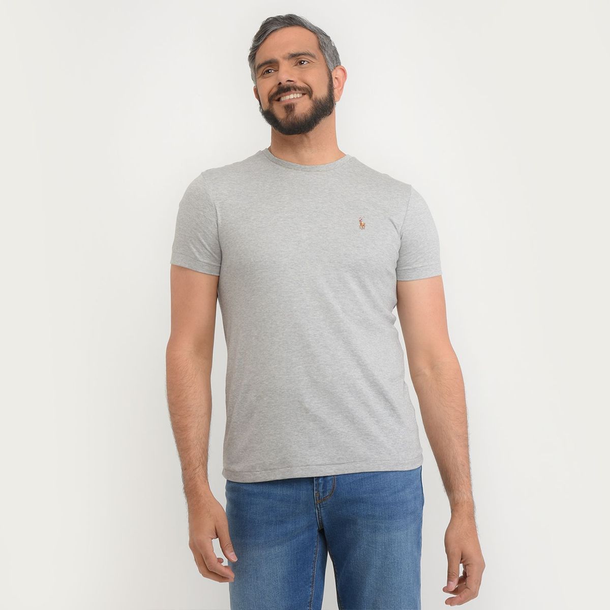 POLO RALPH LAUREN - Camiseta Hombre Manga corta de Algodón Custom Slim Fit Polo Ralph Lauren