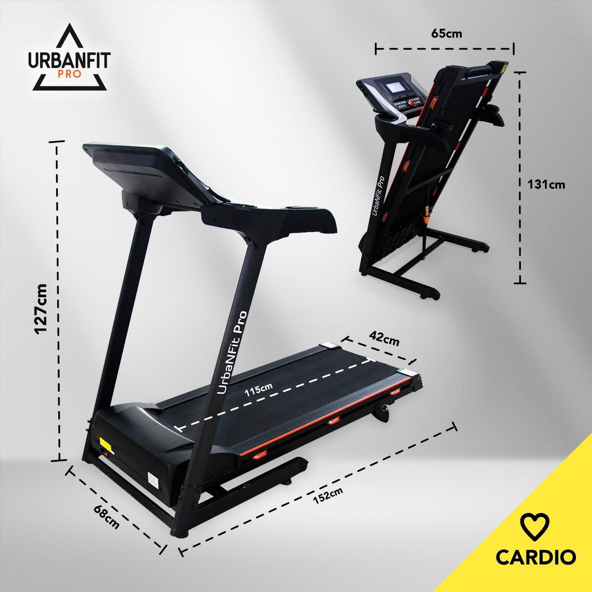URBANFIT PRO - Caminadora Trotadora Eléctrica Urbanfit Pro 733810235156 Plegable