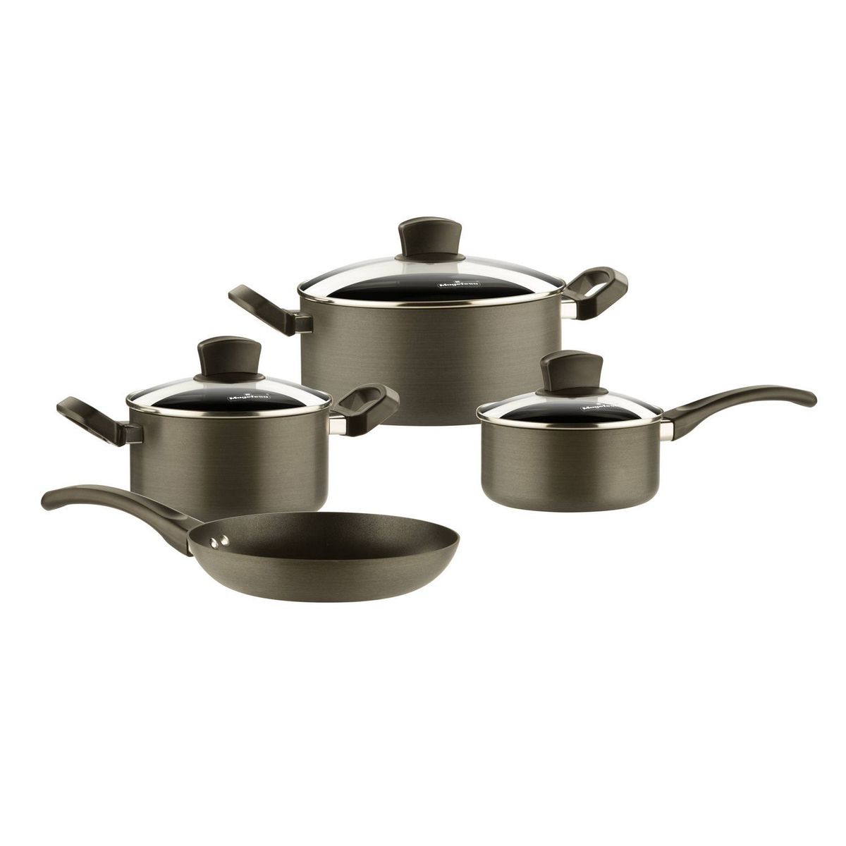 MAGEFESA - Juego de Ollas Magefesa 7 piezas Practix en Aluminio Antiadherente