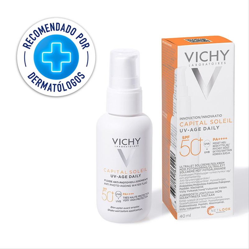 VICHY - Protector Solar Vichy Capital Soleil UV-Age SPF50+ con Color 40ml 