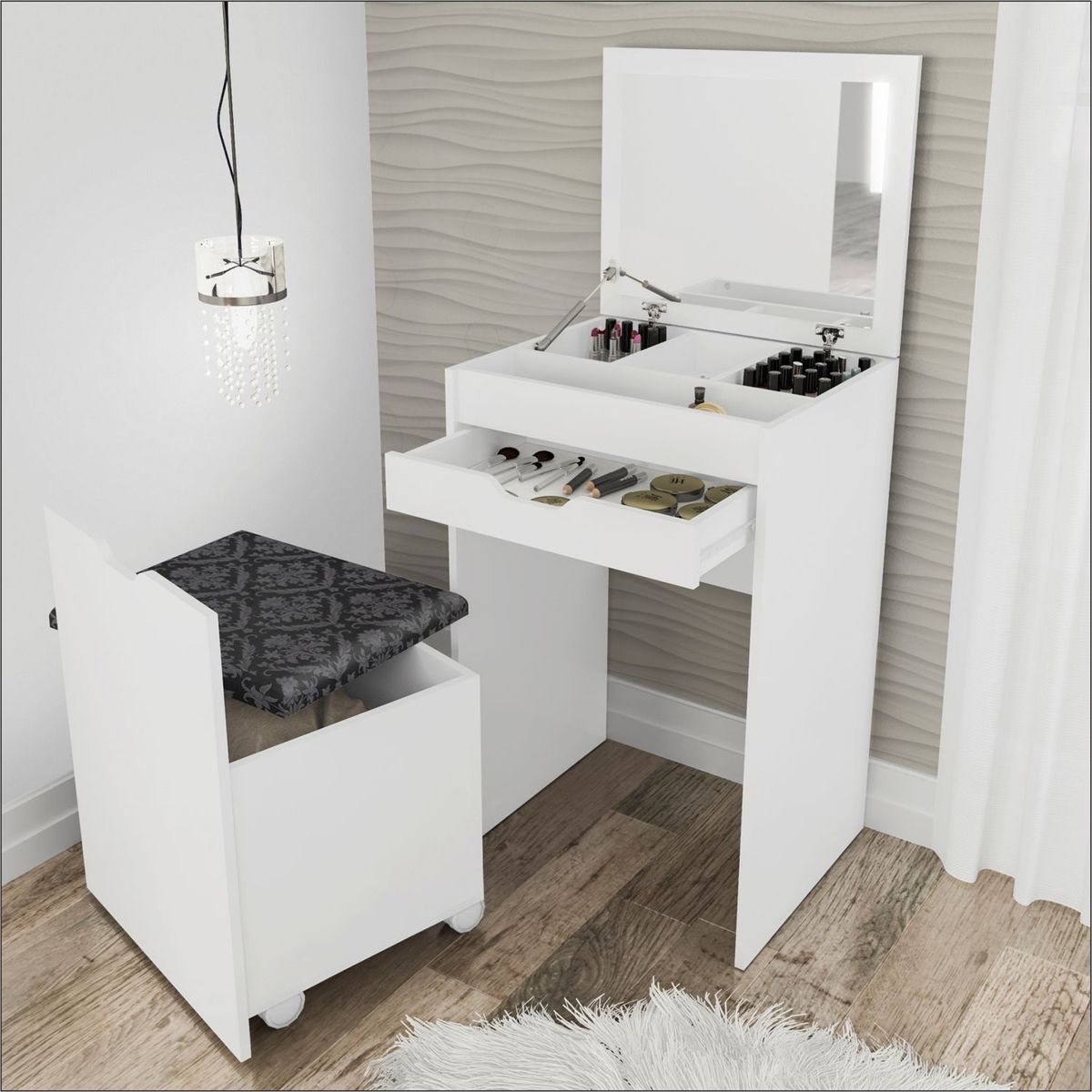 MUEBLES 20 20 - Tocador Dubai-Blanco