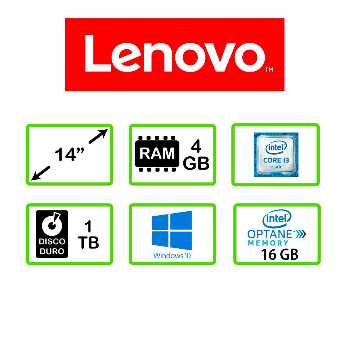 LENOVO - Notebook 14" Intel Core i3 4GB +16GB (Intel Optane) 1TB|ideapad 330s 