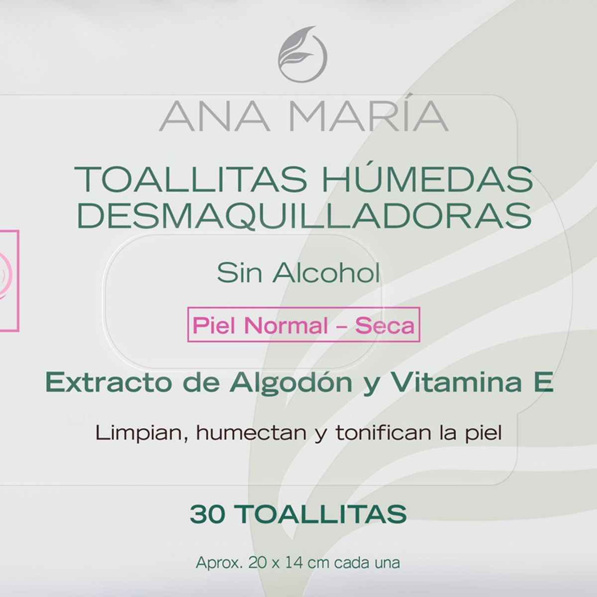 ANA MARIA - Toallitas Húmedas Desmaquillantes-Piel Normal-Seca