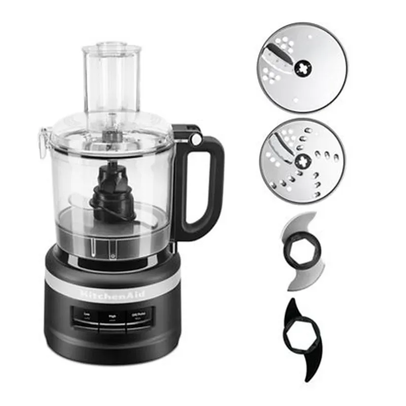 KITCHENAID - Procesador de Alimentos KitchenAid Plus 7 Tazas Negro Mate 250 W 3 Velocidades