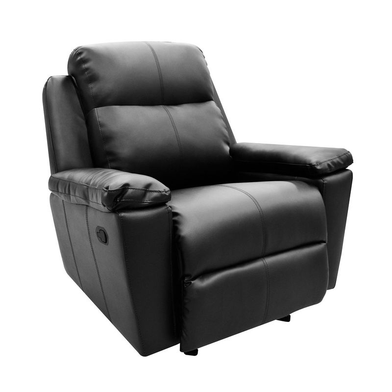 ELITE LIVING - Silla Reclinable 1 puesto Cuerina Mecánica Marsella 85 X 102 X 95 cm Negro Elite Living