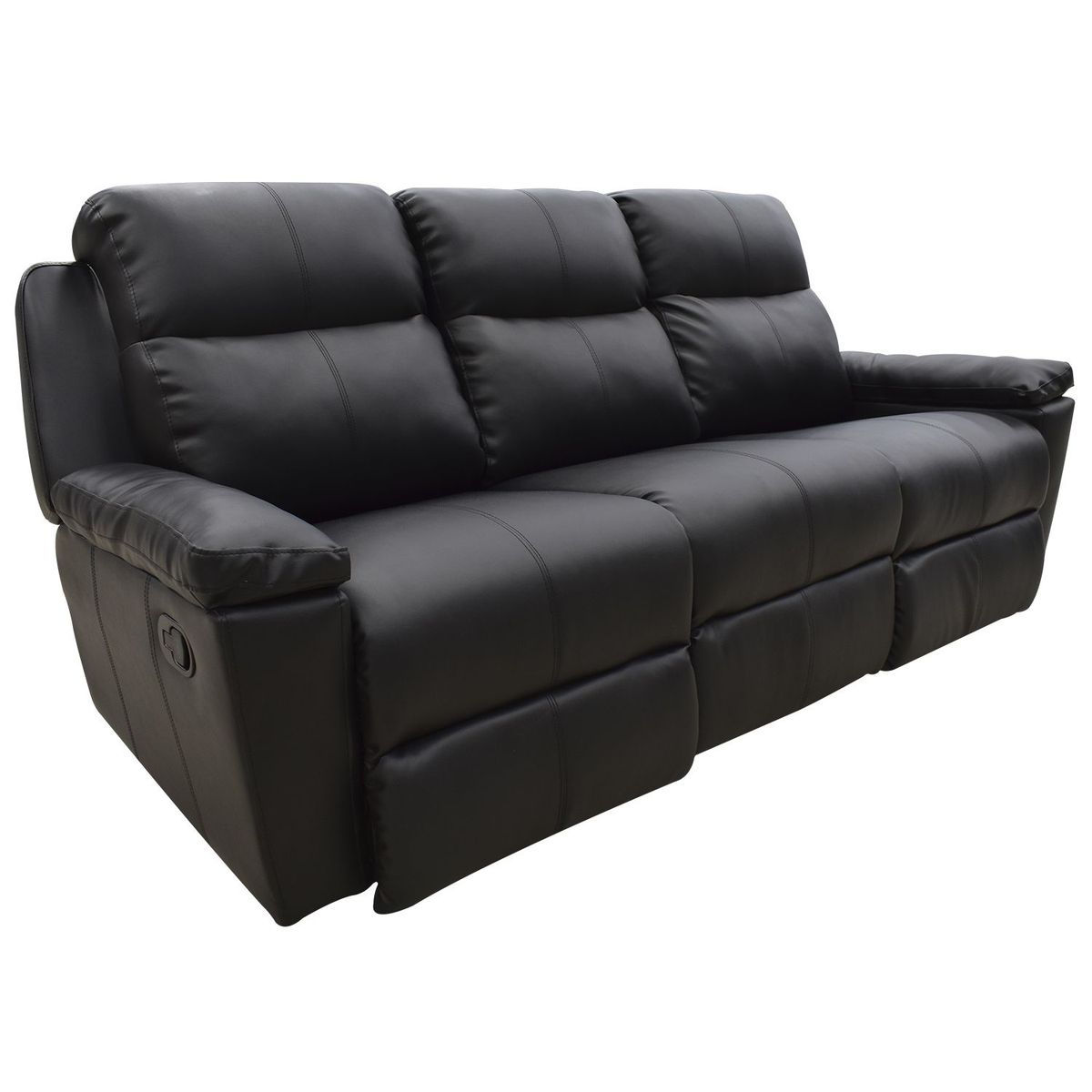 ELITE LIVING - Sofá Reclinable Marsella 3 Puestos Cuerina