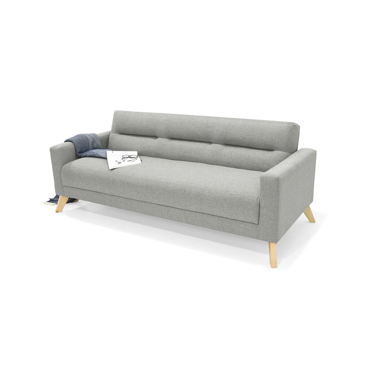 MICA - Sofá Cama Moderno en Tela 2 Puestos Seúl 206 x 90 x 82 cm Mica