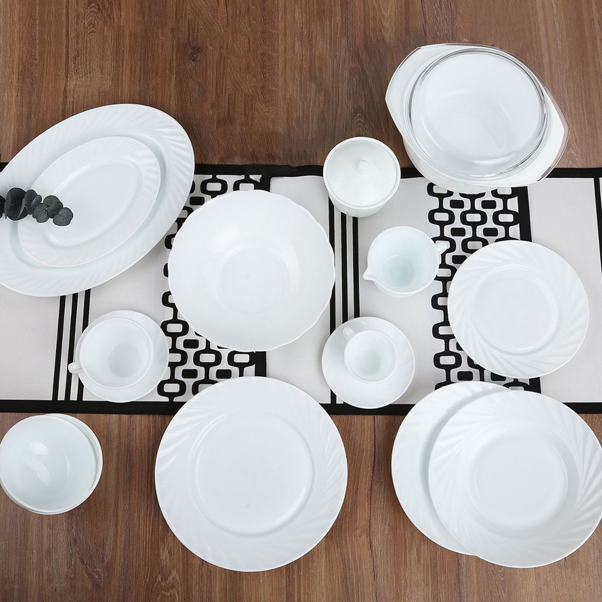 ESSENZA - Vajilla Essenza 6 puestos. Juego de vajilla Blanca. Vajilla Cerámica