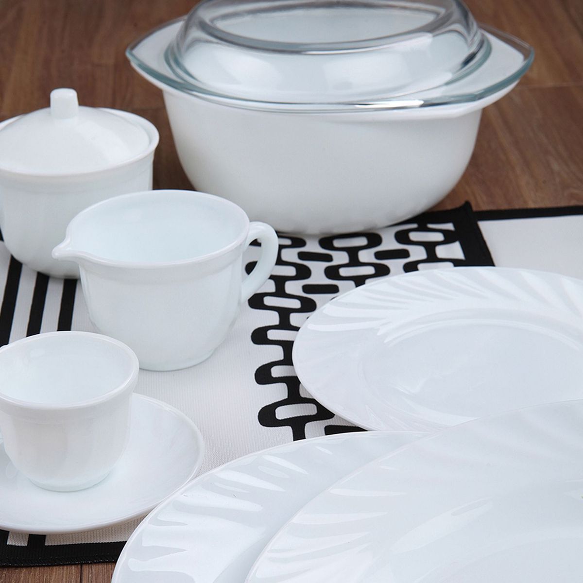 ESSENZA - Vajilla Essenza 6 puestos. Juego de vajilla Blanca. Vajilla Cerámica