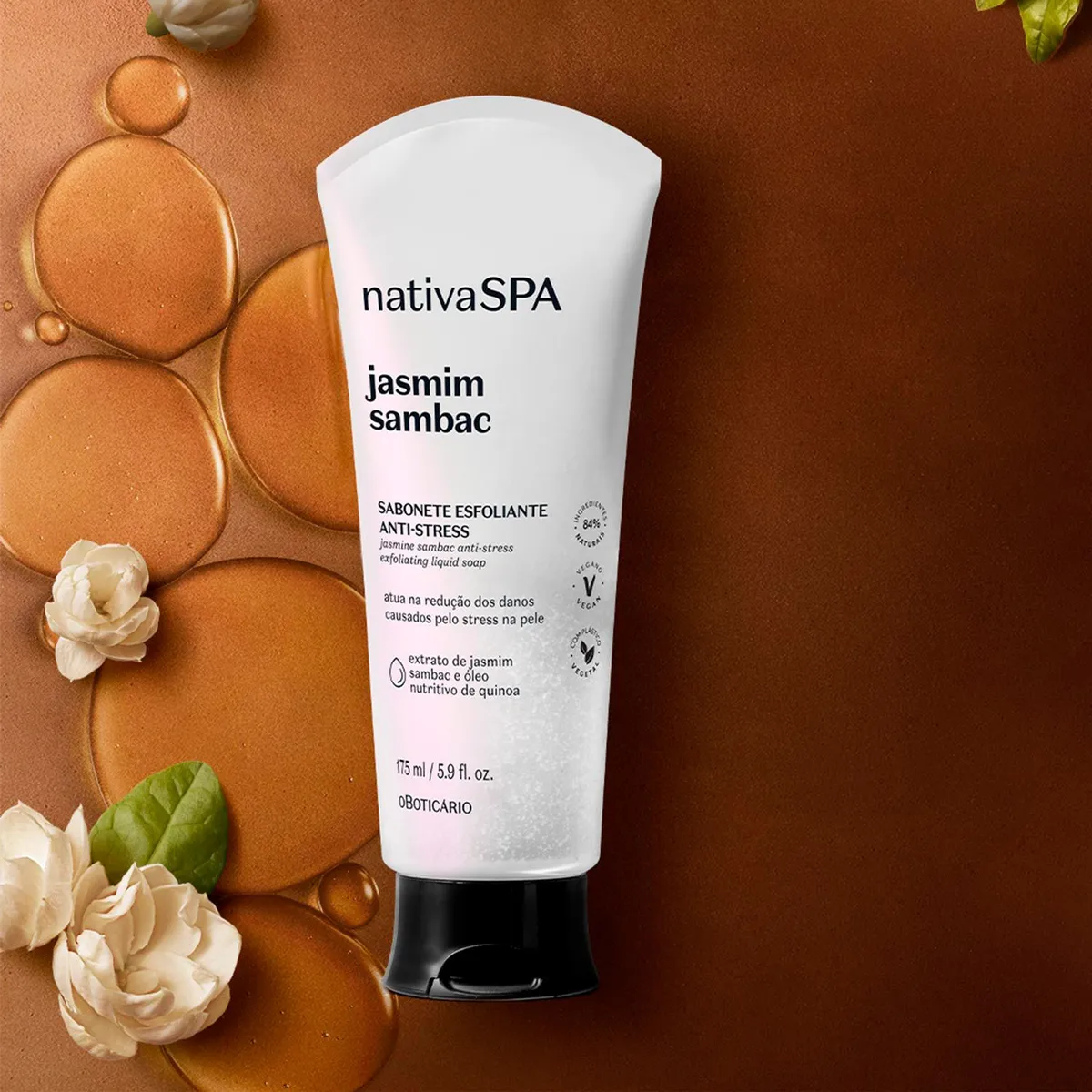 NATIVA SPA - Jabón Jasmim Sambac Nativa Spa O Boticario para Todo tipo de piel 200 ml