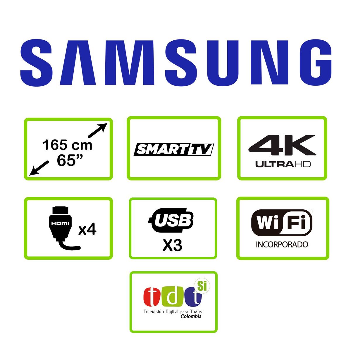 SAMSUNG - Televisor Samsung 65 pulgadas Curvo QLED 4K Ultra HD