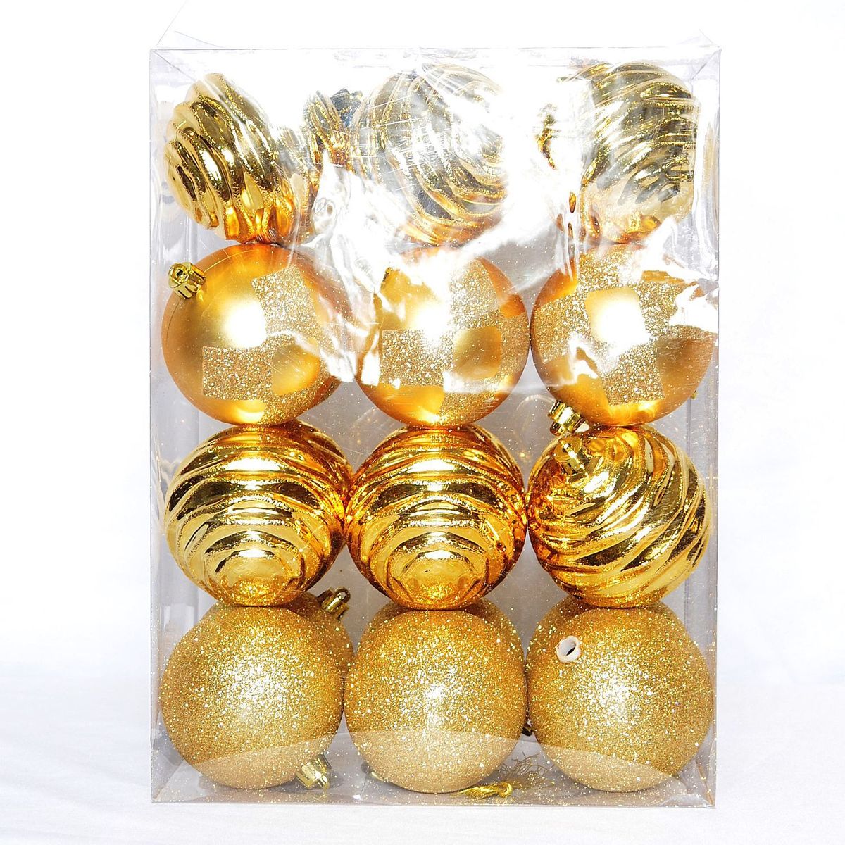 PINCASO - Caja de Bolas x 24 Dorado  8 cm