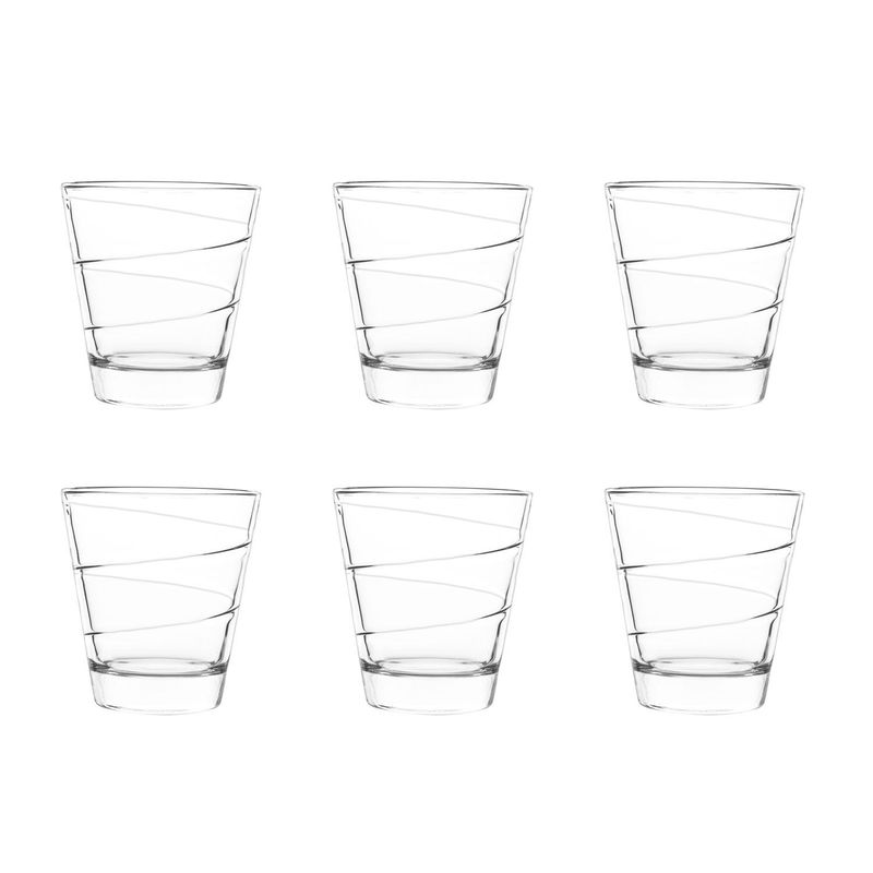 CRISTAR - Vaso de vidrio corto Cristar: 6 piezas