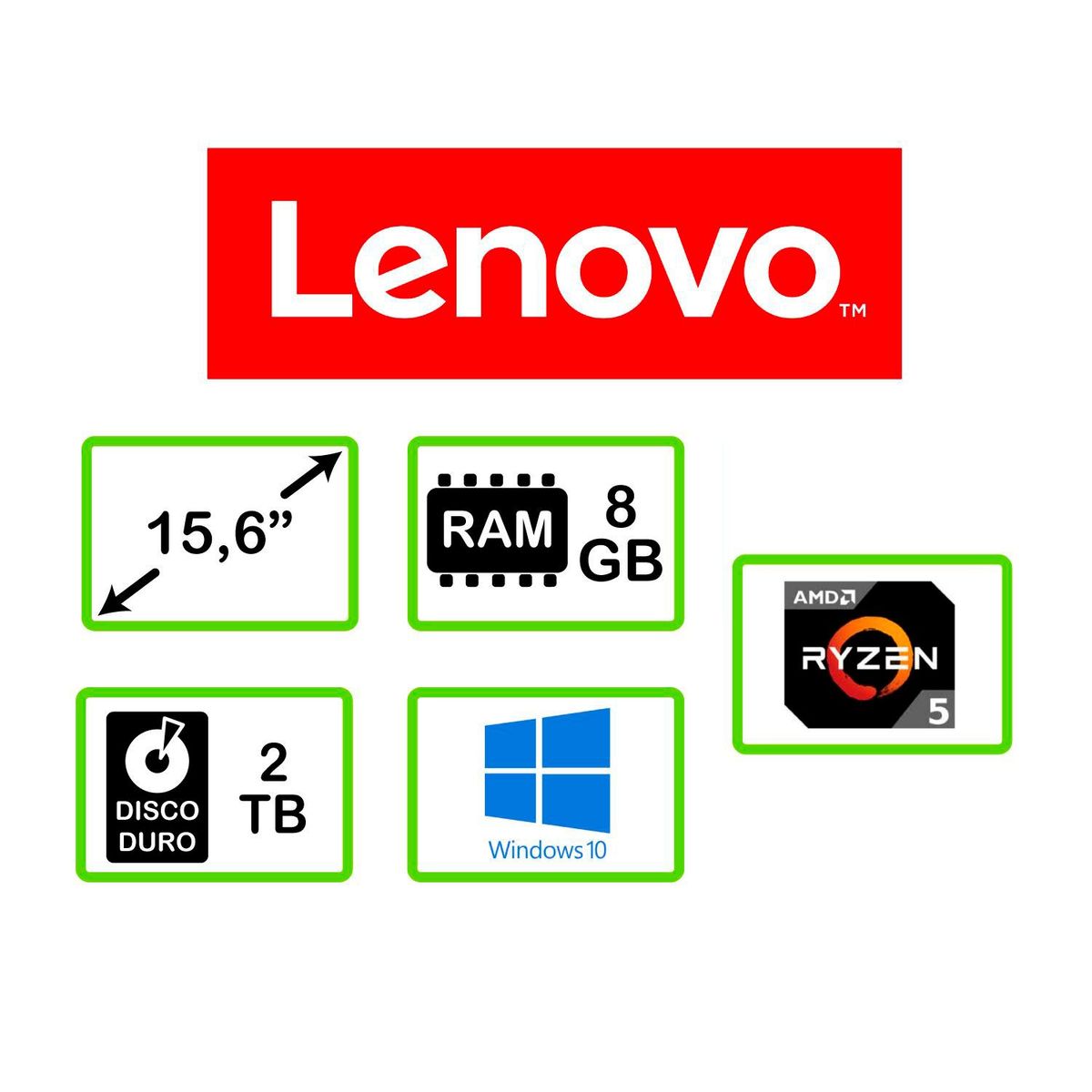 Lenovo - Portátil Lenovo Ideapad 330s 15.6" AMD RYZEN R5 8GB 2TB 330S-15ARR