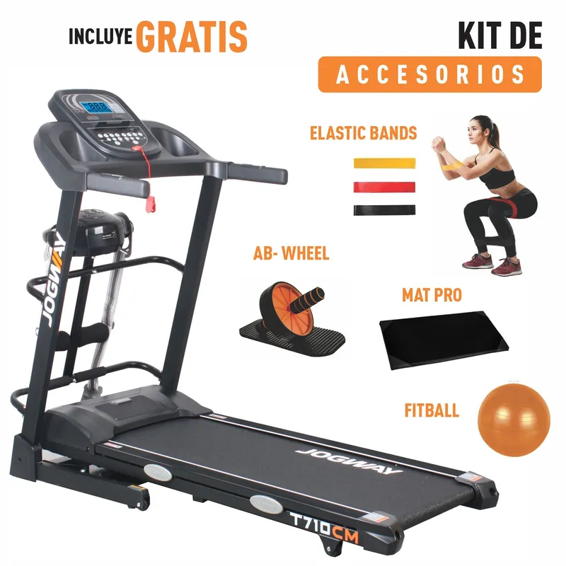JOGWAY - Banda Caminadora Trotadora eléctrica Dual concept con Bluethooth T710CM Jogway