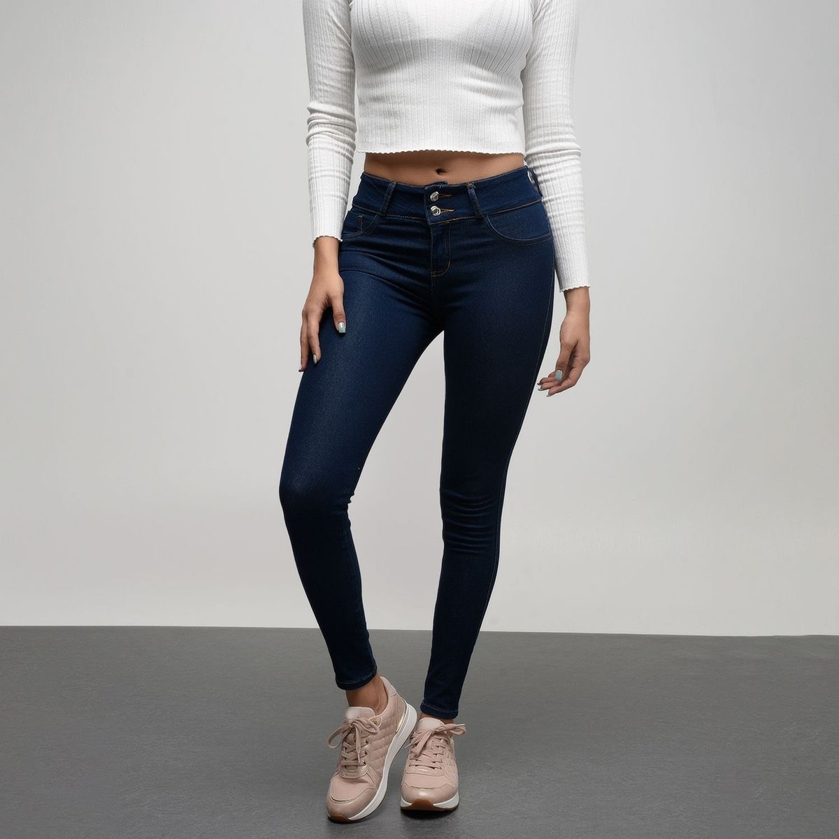MOSSIMO - Jean Algodón Mujer Skinny Medio Mossimo