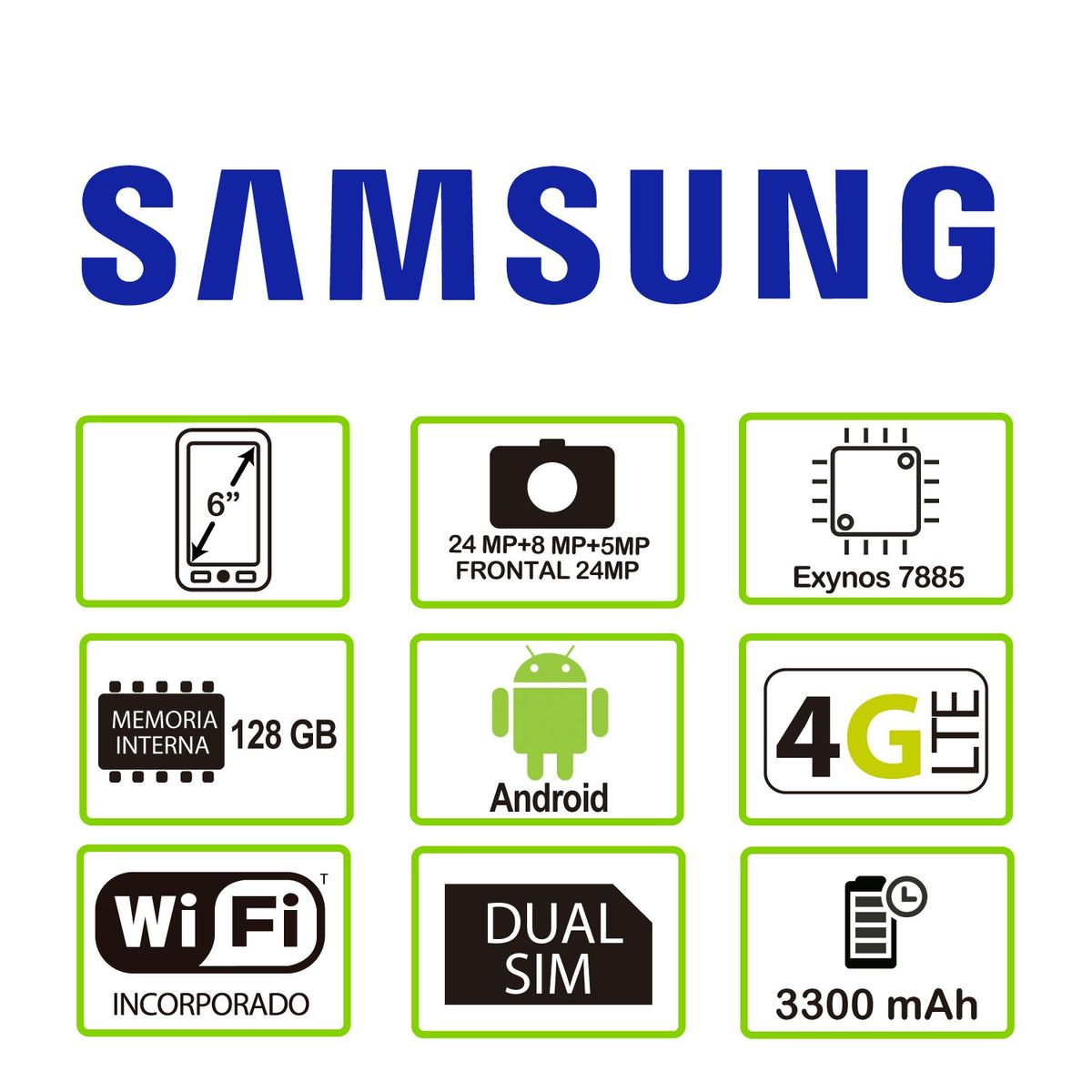 SAMSUNG - Celular Samsung Galaxy A7 2018 128GB