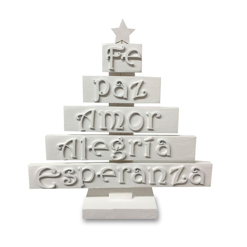 SANDALO - Árbol Navidad Mensaje En MDF