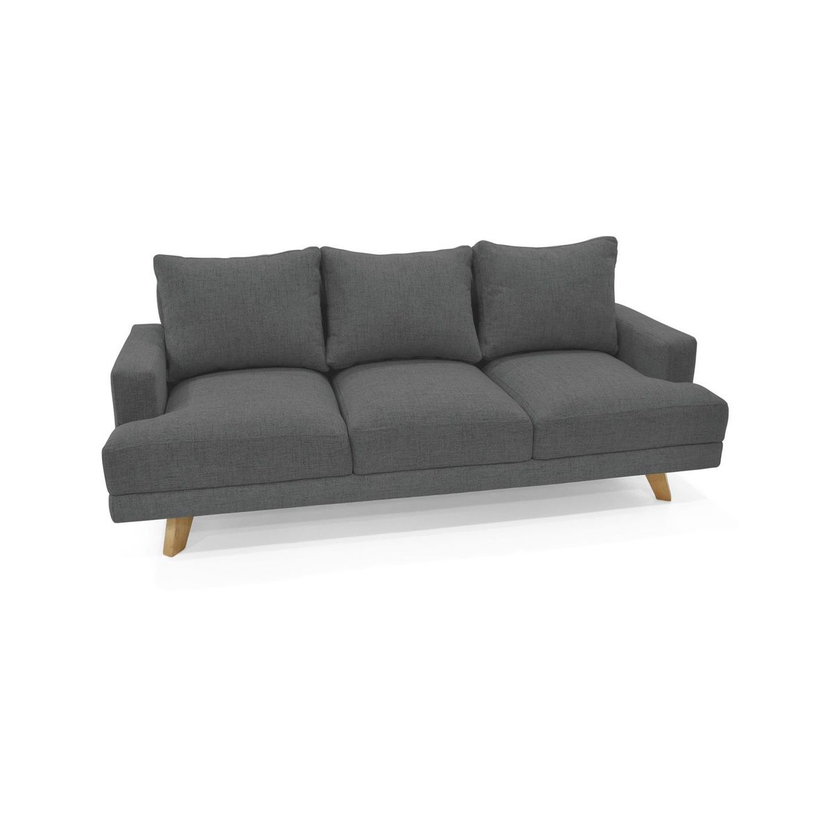 MICA - Sofá Moderno Tela 3 Puestos Tobago 192 x 81 x 85 cm Mica