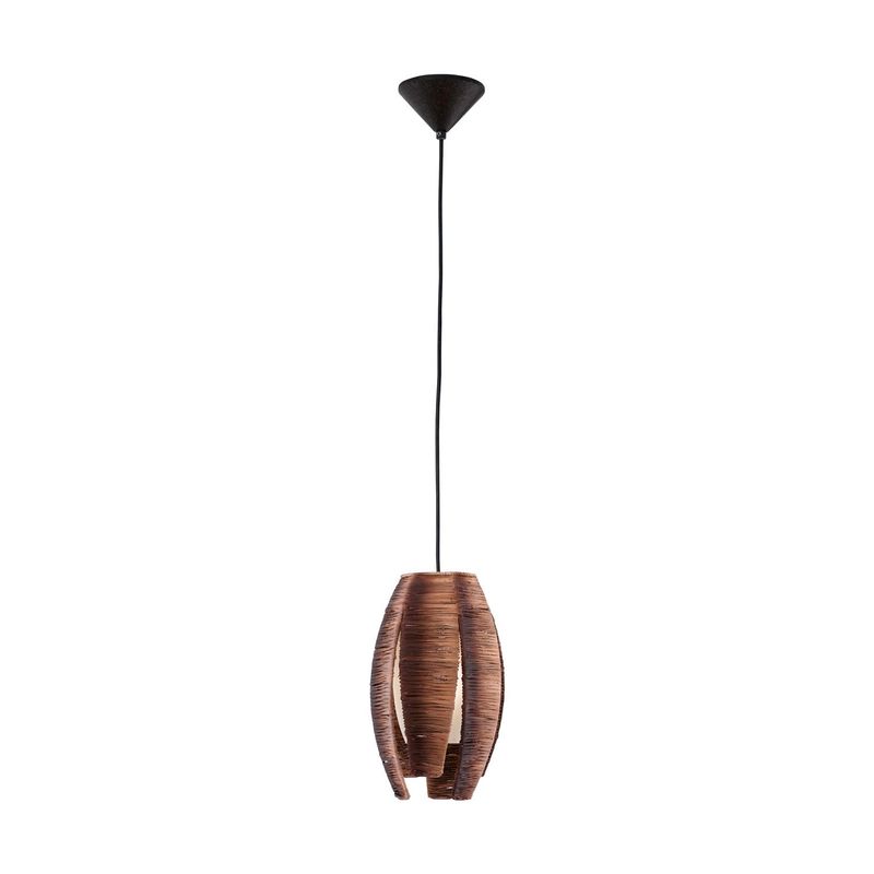 EGLO - Lámpara de Techo Eglo Decorativa Moderna Colgante Mongu Rattán 110 x 19 cm