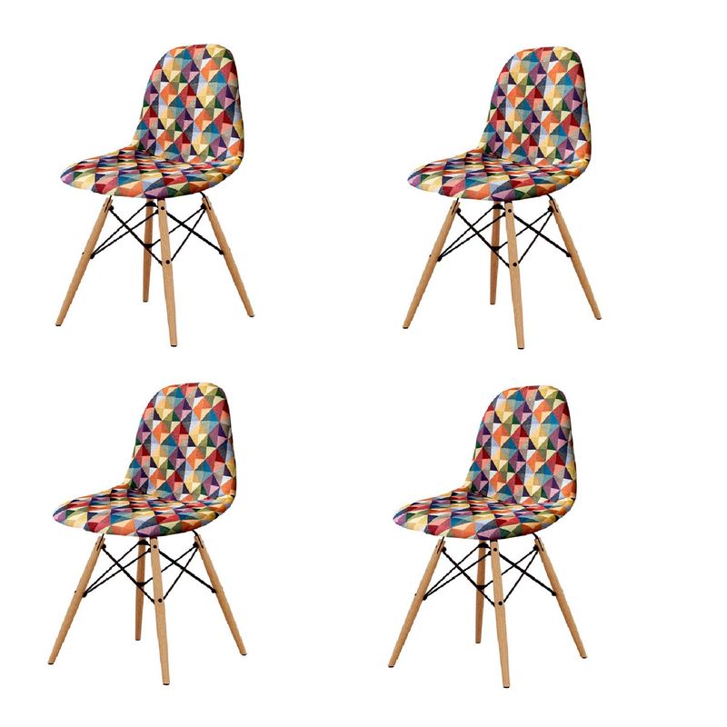DKO DESIGN - Set x 4 Sillas de Comedor Moderna en Tela (Incluye 4 Sillas) Dko Design