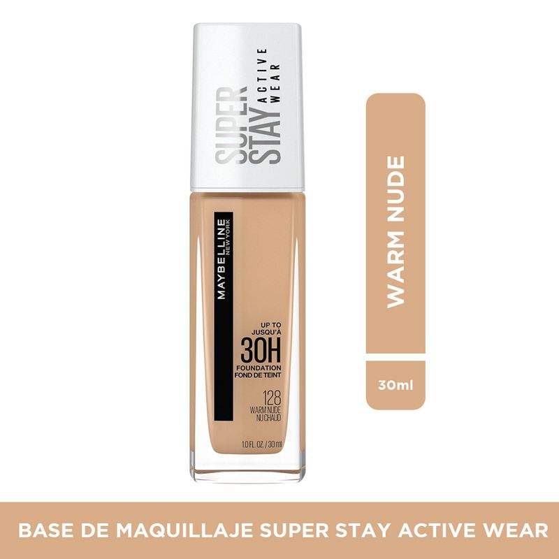 MAYBELLINE - Base de maquillaje Líquida SperStay Full Coverage Natural Beige Active Wear Maybelline 30 ml