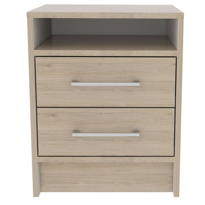 RTA MUEBLES - Mesa de Noche Moderna de 2 Cajones 50.7 x 40 x 37.3 cm RTA Muebles