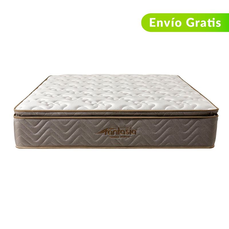 COLCHONES FANTASIA - Colchón Semidoble Firmeza Media Ortopédico Resortado con Pillow Sigma Pillow 120 x 190 cm Colchones Fantasía