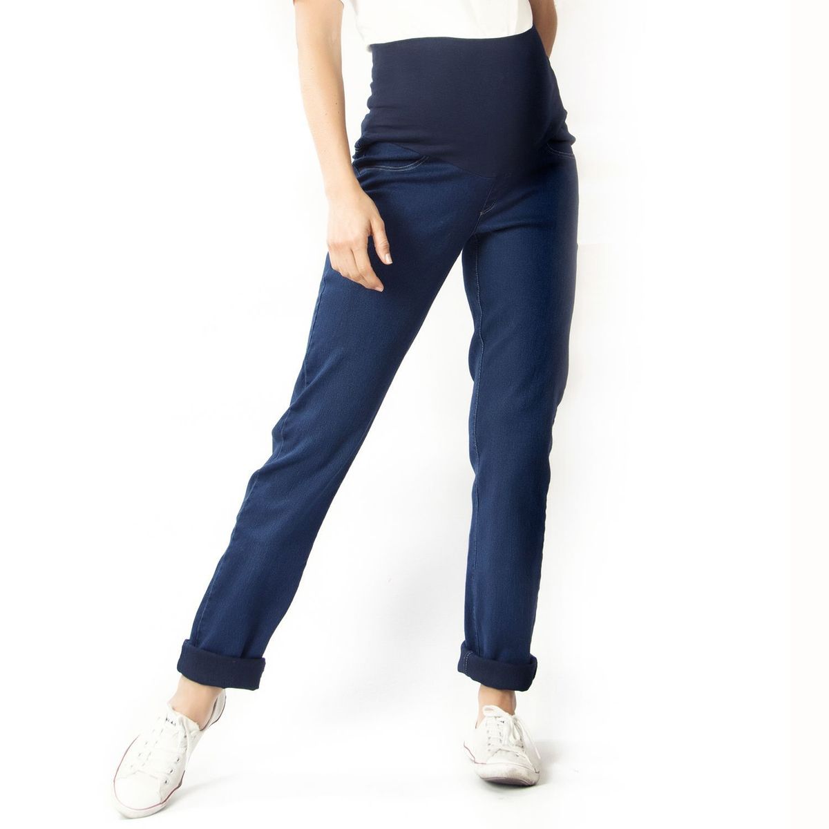  - Jean Algodón Mujer Recto Alto Via Sport