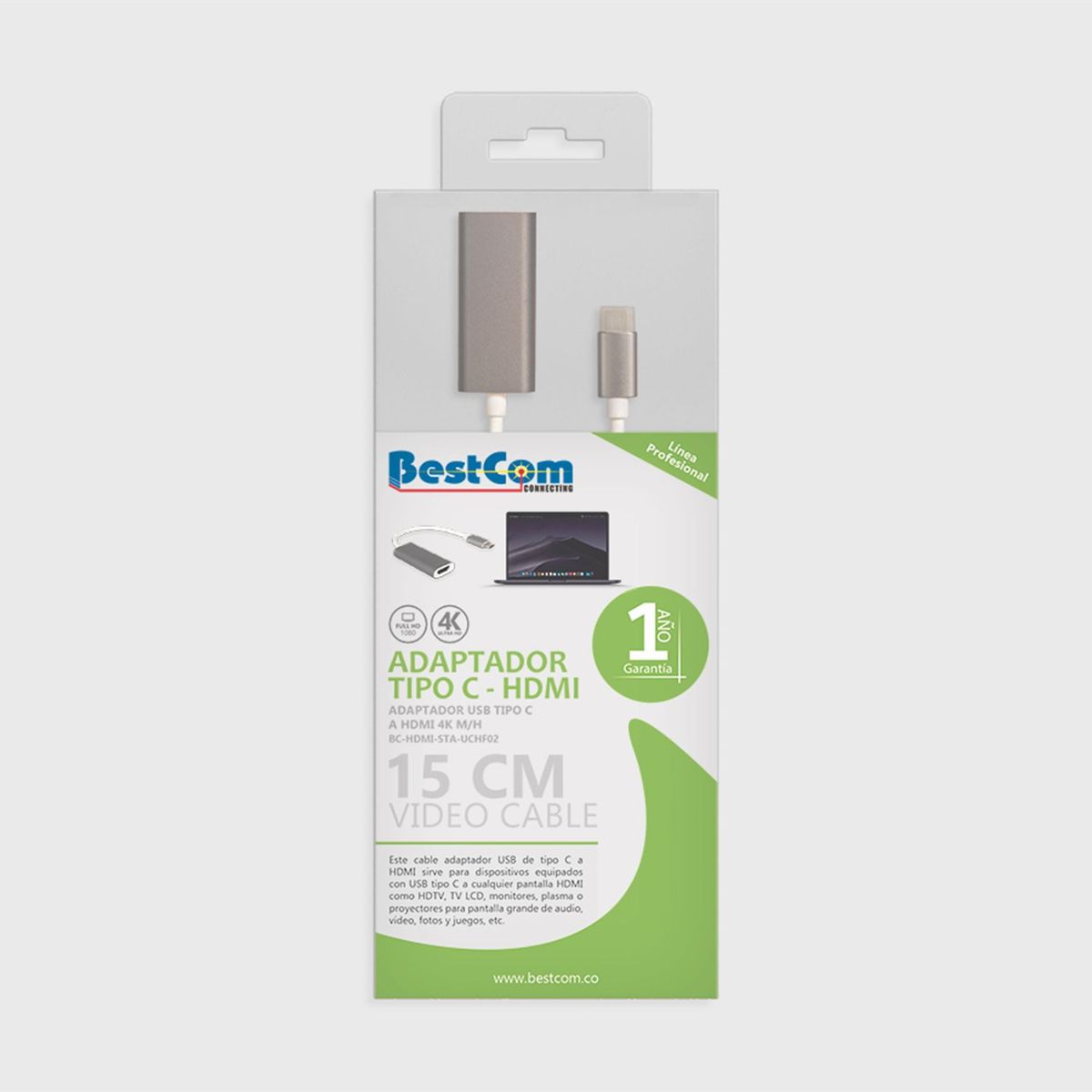 BESTCOM - Cable Tipo C A Hdmi 4K