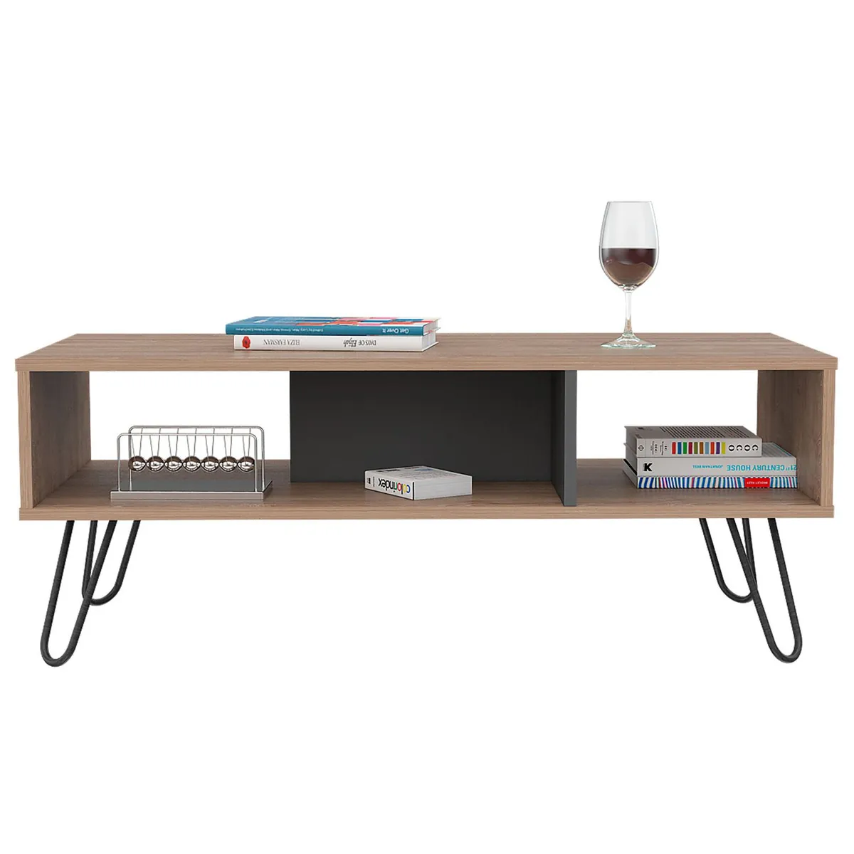 RTA MUEBLES - Mesa de Centro Moderna Rectangular  en Aglomerado MDP  101 x 40 x 45 cm RTA Design  - Mueble