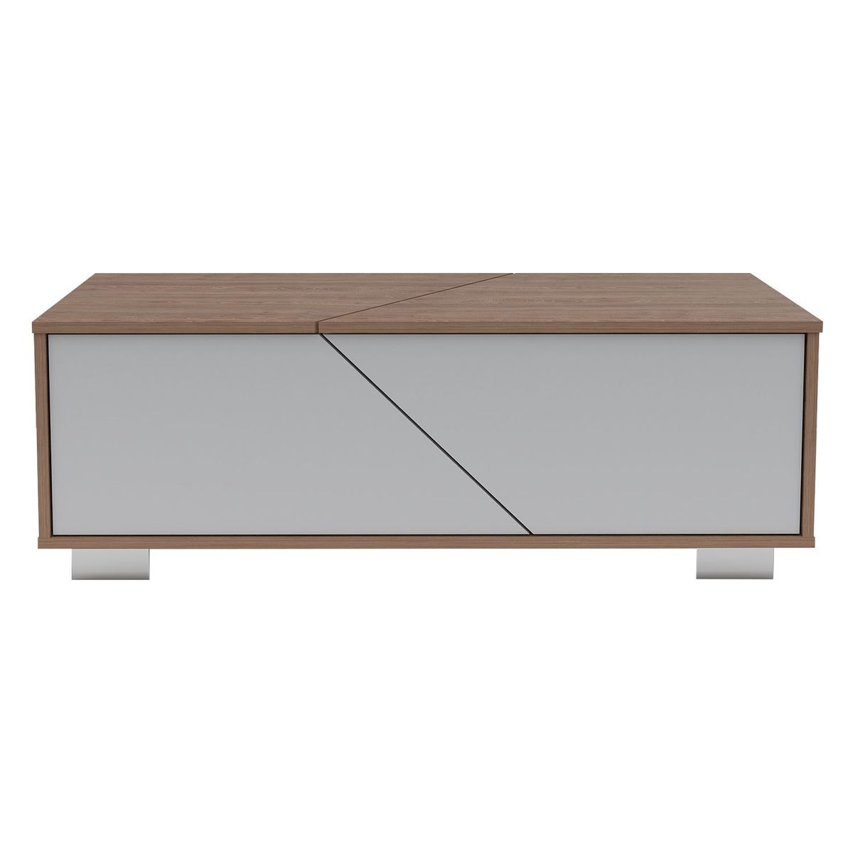 RTA MUEBLES - Mesa de Centro Moderna Rectangular  en Aglomerado MDP  104 x 36 x 38 cm RTA Design  - Mueble