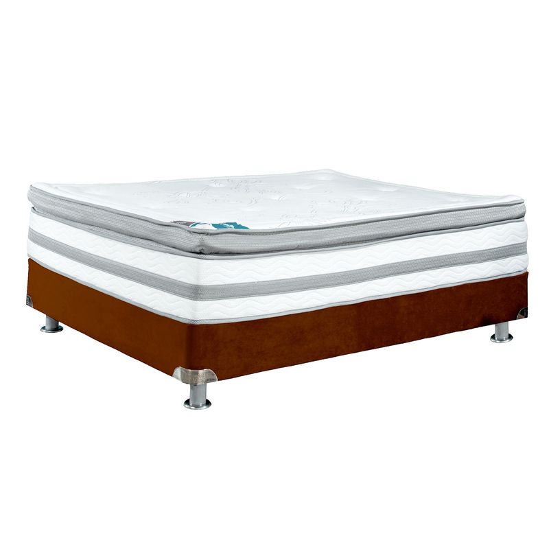 AMERICANA DE COLCHONES - Colchón con basecama Semidoble Firmeza Suave Espuma American Silver 120 x 190 cm Americana de Colchones