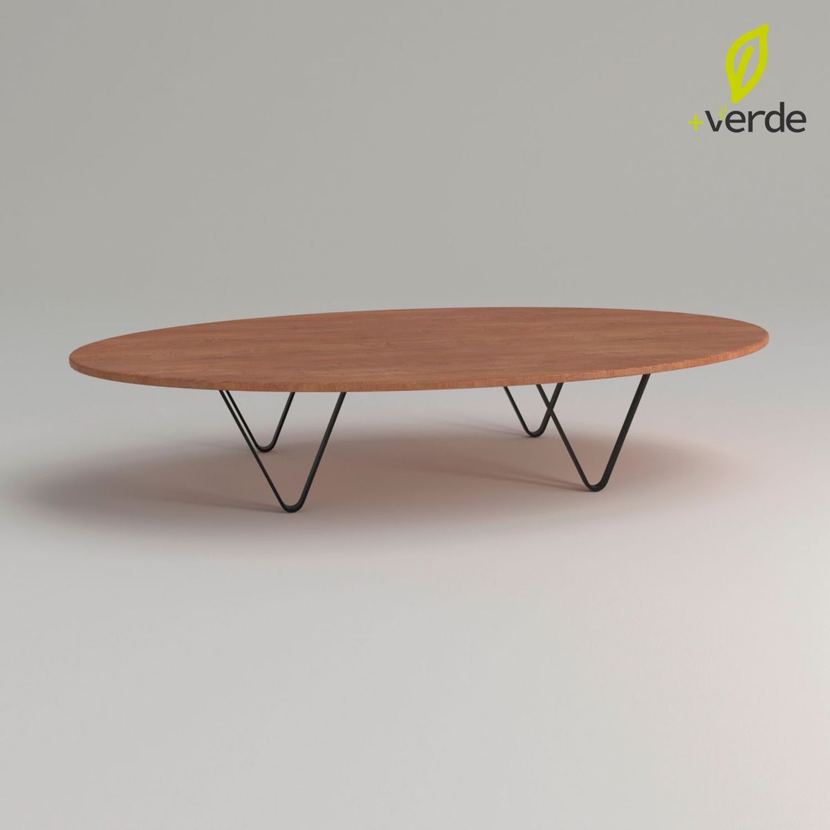 DKO DESIGN - Mesa de Centro Moderna Ovalada  en Melamina  120 x 36 x 60 cm DKO Design  - Mueble