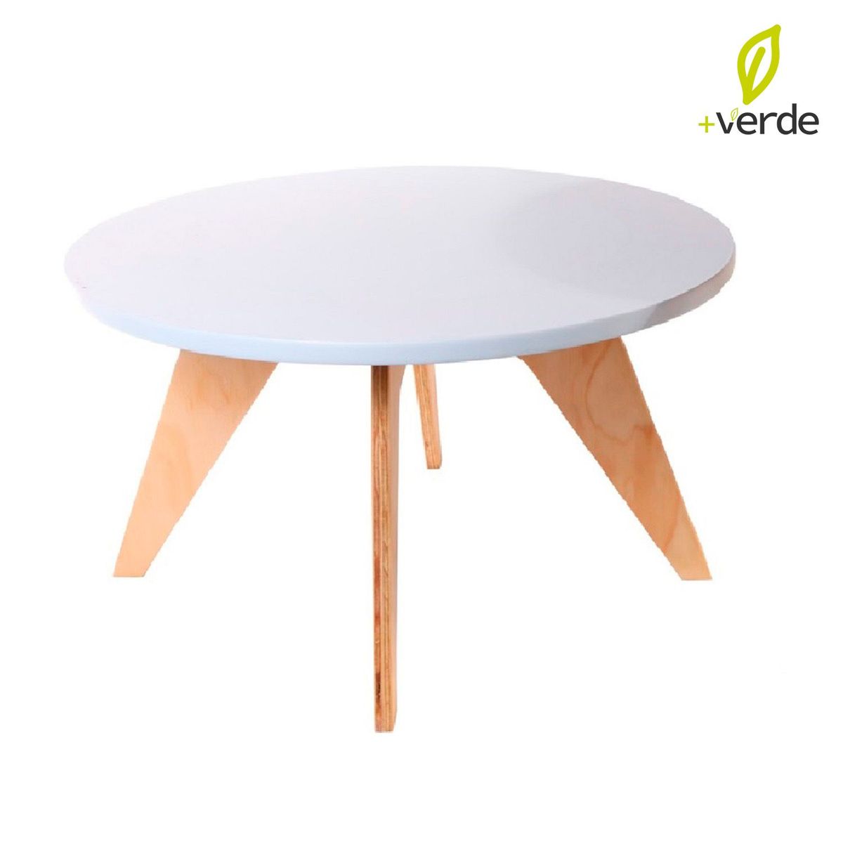 DKO DESIGN - Mesa de Centro Moderna Redonda  en Aglomerado MDF  60 x 35 x 60 cm DKO Design  - Mueble